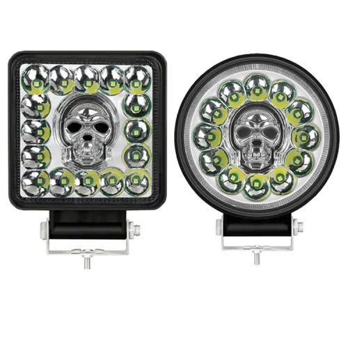 4 inch RGB led work lamp 14 led 16led white+flashing led fog lights 24v 12v