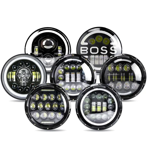 7 Inch Round LED DRL aperture yellow white DRL